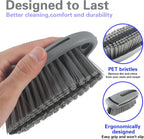 Carpet and Interior Cleaning Brushes, car Cleaning Brushes, Carpet Washing Brushes, Hard Bristle Detail Brushes, car and Home Interior Leather Brushes (Grey)