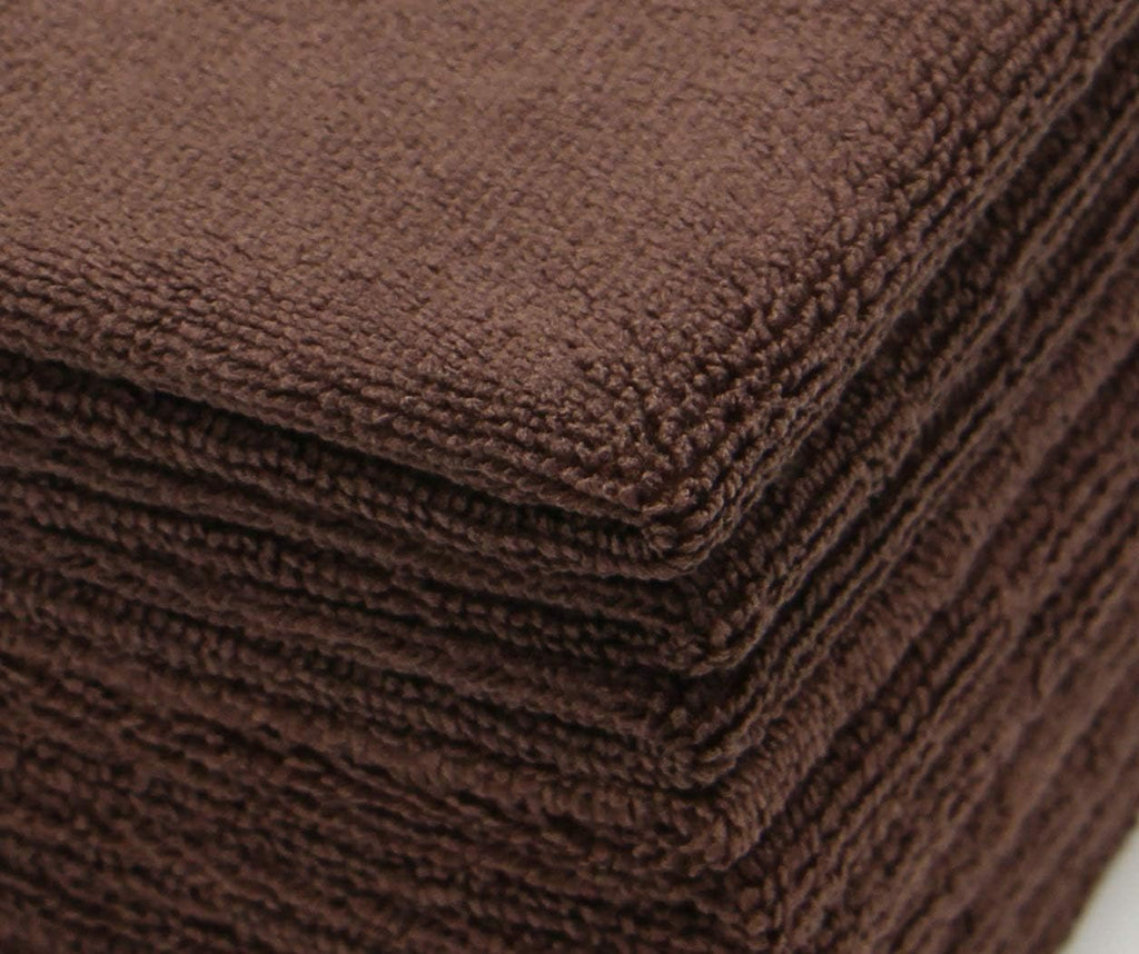 Microfiber Dish Cloths Fast Drying Kitchen Cleaning Cloth Dish Rags Dust Cloths Ultra Absorbent Lint Free Washcloths 12inch x 12inch 10 Pack Brown