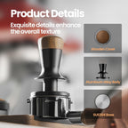 MHW-3BOMBER 58mm Coffee Tamper, Wooden Espresso Tamper Tool with 2 Spring Loaded, Auto-rebound, Auto-Leveling Tamper without Tilting, 58.35mm Stainless Steel Base, T7124