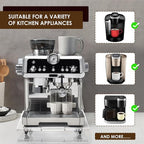 360° Sliding Tray for Coffee Maker & Kitchen Appliances - Silent Rubber Wheels, Clear Acrylic Organizer Tray for Under Cabinet - Space Saving Countertop Accessory, 13x14 Inch (Clear)