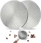 53.3mm Puck Screen 2 Pack - DRMBIGA 3rd Generation Dual-Layer Espresso Filter Screen, Reusable Stainless Steel Coffee Filter for Breville 54mm Portafilter Baskets - 0.8mm Thick 150μm Fine Mesh