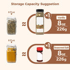 ComSaf Small Glass Jars with Airtight Lid Set of 12, Spice Jars 8 oz, Mason Jars 8 oz, Small Canning Jar, 8oz Jars with Lids for Kitchen, Jam, Jelly, Honey, Dessert, Salad, Shower Wedding Favors