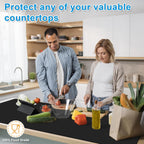 AECHY Silicone Mats for Kitchen Counter 47"x23.6"x0.08”, Largest Heat Resistant Mat Shipped Rolled Up Kitchen Island Silicone Countertop Protector Mat Nonslip Extra Large Counter Mat, Black