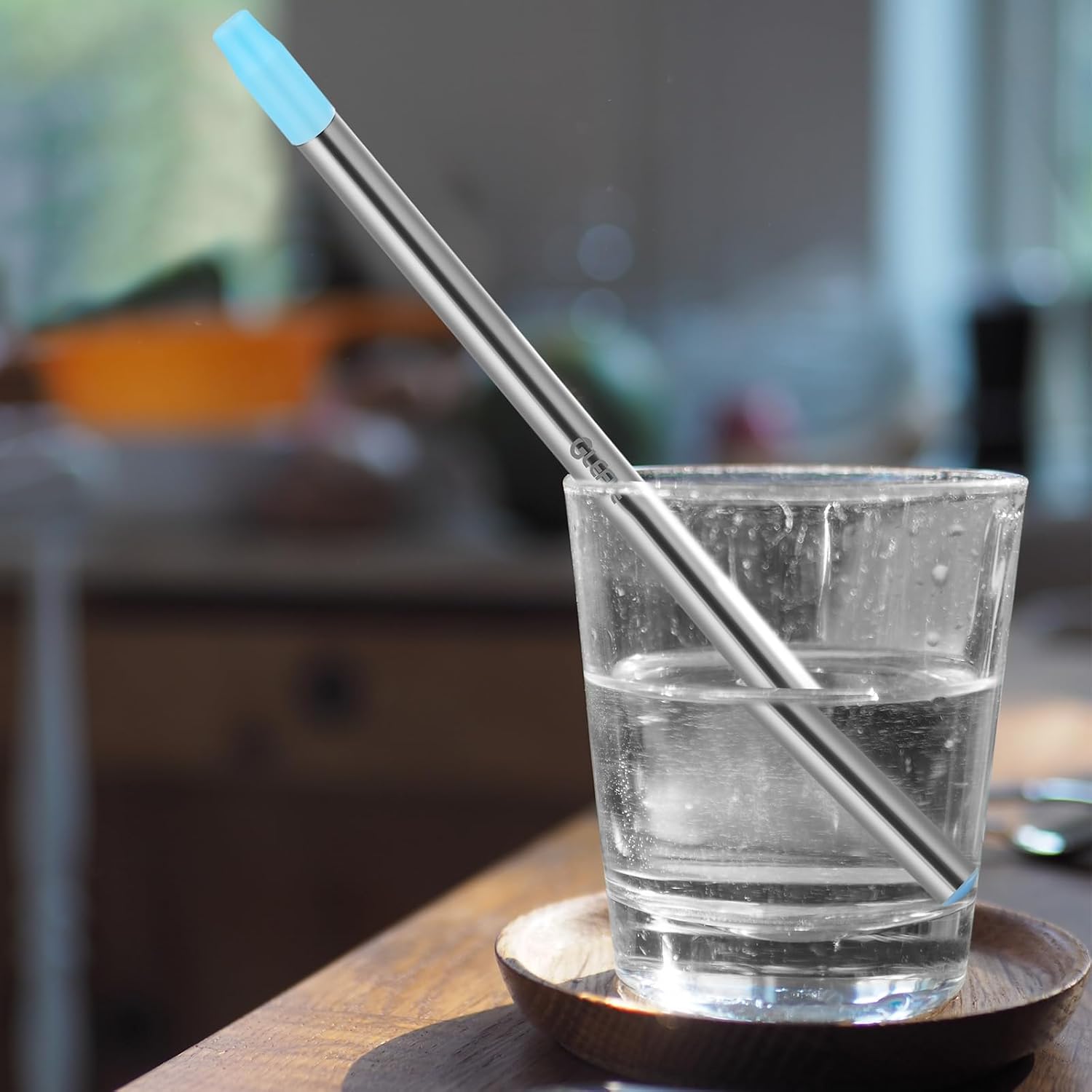 Personal Water Filter Straw, Reusable Stainless Steel Water Filter Drinking Straw Portable Outdoor Emergency Survival Gear for Hiking, Camping, Travel, Hunting & Fishing (Large)