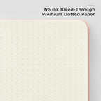 &And Per Se Dotted Journal Notebook, A5 Hardcover Leather Bullet Dotted Journal, 160 Pages 100GSM Thick Paper, 3 Sheets of Stickers Included - 5.7'' x 8'' (Rose pink)