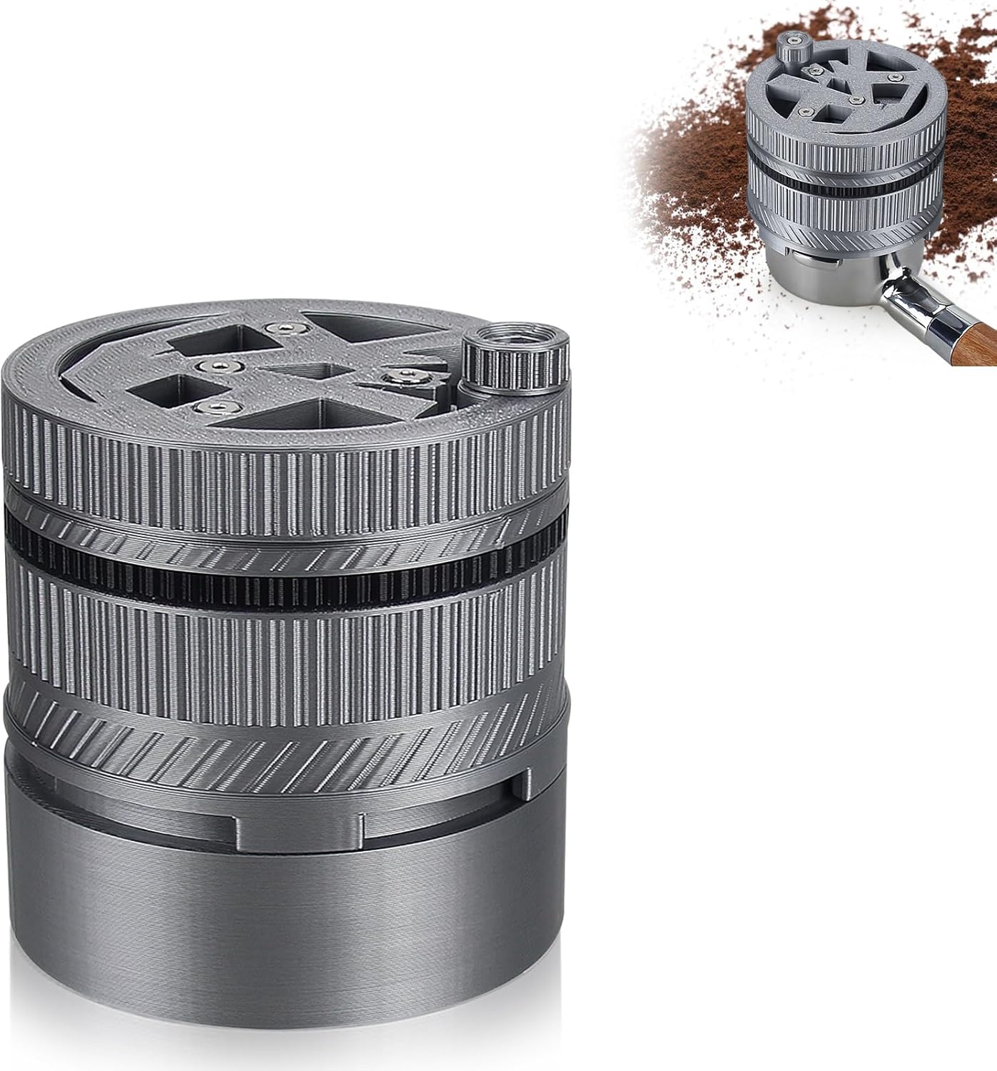 WDT Tool for Espresso - Professional 58mm Portafilter Coffee Distributor with 15 Adjustable Needles | Spirographic Spin Design for Even Extraction, Reduced Channeling & Barista-Perfect Shots