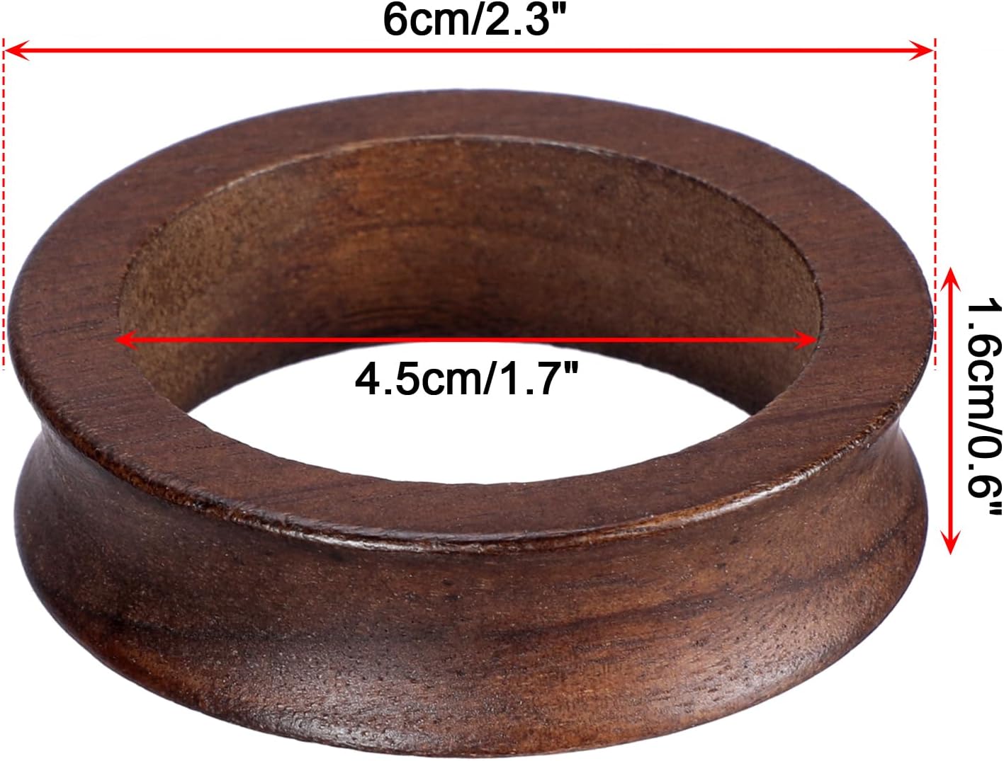 JUXYES Wooden Sphere Holder Display Stand, 3 Pack Small Wood Crystal Ball Stand, Simple Round Display Easel Stands for Crystal Balls, Baseball, Tennis Ball, Stones, Gemstones, Collections, 45mm