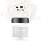 Edible Glitter - 10g Luster Dust Edible Food Grade Coloring Glitter for Cake Decorating, Baking, Drinks - Shimmer Dust Powder, Metallic Color Dusting Powder for Icing, Fondant, Candy, Cookie (White)