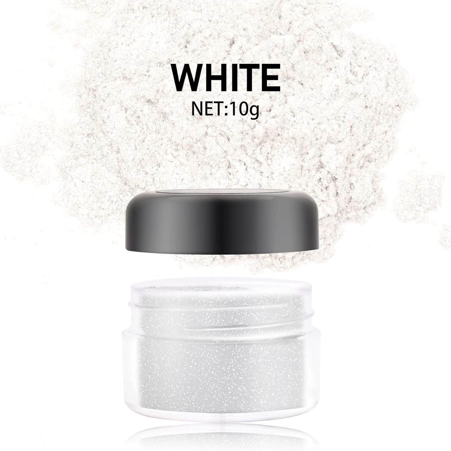 Edible Glitter - 10g Luster Dust Edible Food Grade Coloring Glitter for Cake Decorating, Baking, Drinks - Shimmer Dust Powder, Metallic Color Dusting Powder for Icing, Fondant, Candy, Cookie (White)