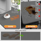 Bloss Coffee Mat, Dish Drying Mat for Multiple Usage, Coffee Bar/Maker Mat, Kitchen Counter Mats, Absorbent Hide Stain Rubber Backed Dish Drying Pad(12.2"x19.7", Dark Gray)