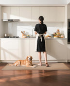 Ophanie Kitchen Mats for Floor, 3/4 Inch Thick Kitchen Rugs, 24'' x 70'' Anti Fatigue Standing Cushioned Mat, Waterproof,Comfort Ergonomic Mat for Office, Home, Sink, Beige Non-Slip Bottom