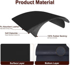 Dish Drying Mat for Kitchen, 15.7’’ X 17.7’’ Coffee Bar Mats for Countertop Fit Under Coffee Maker, Hide Stain Rubber Backed Espresso Machine Absorbent Drying Pad, Black