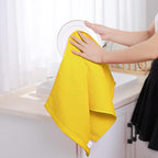 Homaxy 100% Cotton Waffle Weave Kitchen Dish Towels, Ultra Soft Absorbent Quick Drying Cleaning Towel, 13 x 28 Inches, 4-Pack, Yellow