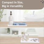 Countertop and Vanity Tray - 2 PC Large 11.7" Silicone Bathroom Trays, Counter Organizer, Dish Soap Sponge Holder Kitchen Sink Tray Organizer, Sink Caddy Toothbrush Key Kitchen Soap Trays