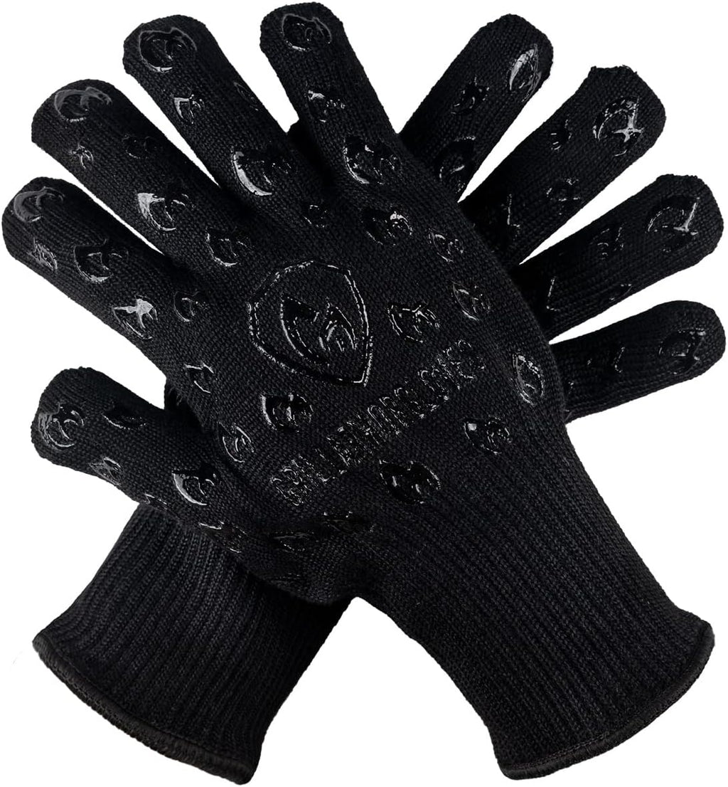 Grill Armor Oven Gloves 932°F Extreme Heat & Cut Resistant Oven Mitts with Fingers for BBQ, Cooking, Grilling, Baking – Accessory for Smoker, Cast Iron, Fire Pit, Camping, Fireplace and More