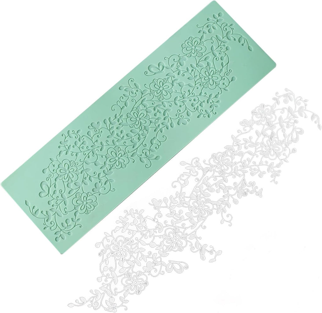GROWTAIL Lace Molds Silicone,Cake Fondant Embossing Mat,Lace Molds for Cake Decorating Edible Lace