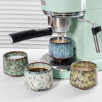 Ceramic Espresso Cups Set of 4, Espresso Coffee Mugs, Special Glazed Demitasse Cups Expresso Coffee Cup for Espresso Machine