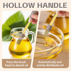 6pcs Basting Brush for Cooking, Silicone Heat Resistant Grilling Basting Brush with Hollow Handle for Cooking BBQ Baking Spreading Oil Sauce Butter Pastry Food Tool Kitchen Gadget(Grey & Blue)