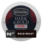 Community Coffee Dark & Bold Intense Blend 96 Count Coffee Pods, Compatible with Keurig 2.0 K-Cup Brewers, 24 count (Pack of 4)