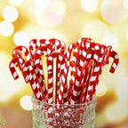 30 Pcs Christmas Coffee Stirrers Candy Cane Swizzle Sticks Coffee Bar Decoration Hot Cocoa Plastic Cocktails Drink Stirrers Reusable Beverage Stir Gifts for Xmas Party Supplies(Red, White)