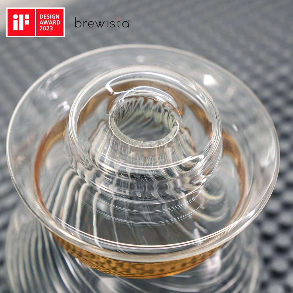 Brewista Tornado Duo Pour Over Coffee Dripper, Insulated Double Wall Glass, Easy-To-Clean Drip Coffee Maker for Home & Office(1-2 Cups)