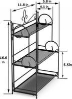 Bathroom Organizer Countertop - 3 Tier Spice Rack Organizer, Counter Organization and Storage for Bathroom, Kitchen, Bedroom, Offices, Foldable