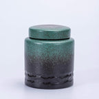 Tea Canister for Loose Tea with Airtight Lid, Kitchen Storage Containers, Ceramic Food Storage Jar, Ceramic Coffee Canister (Green)