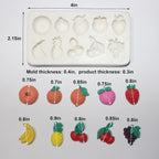 Lovely Small Items Silicone Fondant Molds Set For Cake Topper, Gumpaste, Candy & Chocolate, Polymer Clay and More (Vegetables & Fruits)