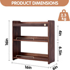 Coffee Mug Holder Wooden Cup Rack Mug Display Shelf Coffee Cup Holder for Countertop With 6 Mug Cups 3 Tier Wood Coffee Mugs Holder for Kitchen Coffee Cup Storage