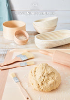 Redecker Pastry Brushes Set with Untreated Beechwood Handles, 4 Different Sizes, Multi-purpose Brushes with Natural Boar Bristles for Basting, Glazing and More, Made in Germany