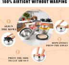 Lazycorner Mixing Bowls with Airtight Lids Set 5 Pcs Stainless Steel Bowls Set Baking Set Non-Slip Silicone Bottoms Great for Serving & Baking