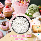 White Star Sprinkles for Cake Decorating, Edible Star Candy, 150g/5.29oz Mix Size, Baking Cake Decoration, Cupcake, Cookie, Holiday, Valentine's Day, Wedding Party, Christmas Supplies