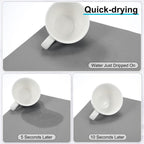 uxcell Silicone Mats for Kitchen Counter, 35.4" x 23.6" Non-Slip Countertop Protector Mat Heat Resistant Coffee Mat Waterproof Table Placemat, Gray