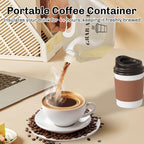 10 Pack Disposable Coffee Dispensers with Handle Coffee Box Cold Hot Beverage Dispenser COFFEE Carrier with Handle Take Out Camping Water Storage Containers Water Bag for Hiking (88oz) (White)