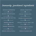 The Tea Spot Organic Immunity Tea with Natural Vitamin C for Immune Support|Blend of Adaptogens, Elderberry, Orange Peel, Ginger, Basil, Lemon Peel & Valerian Root | Caffeine-Free 15 Tea Bags