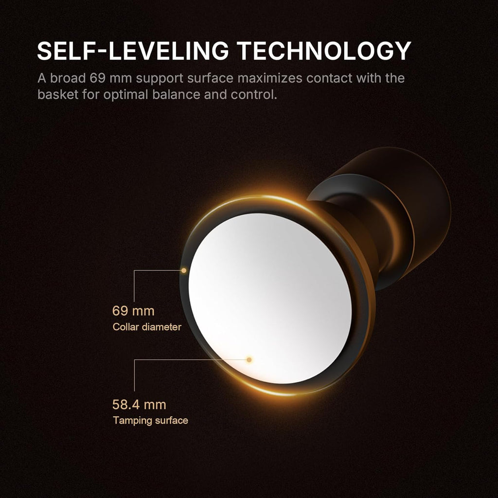 TIMEMORE 58mm Espresso Tamper - Stainless Steel & Aluminum Impulse Impact Coffee Accessories with Sound Feedback for Barista, Spring-Loaded Hand Tamper Tool Fits 58mm Portafilter (4 Springs Included)