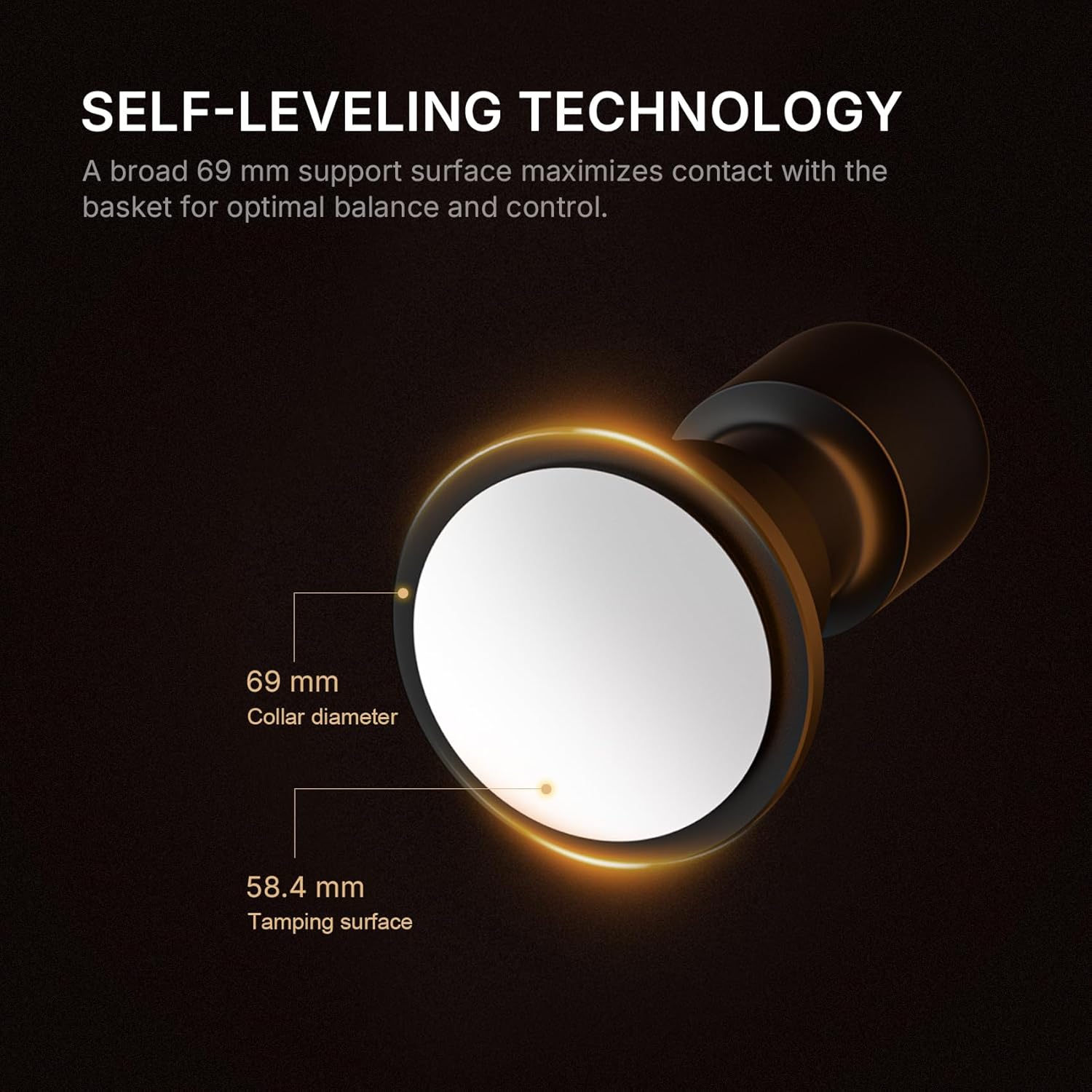 TIMEMORE 58mm Espresso Tamper - Stainless Steel & Aluminum Impulse Impact Coffee Accessories with Sound Feedback for Barista, Spring-Loaded Hand Tamper Tool Fits 58mm Portafilter (4 Springs Included)