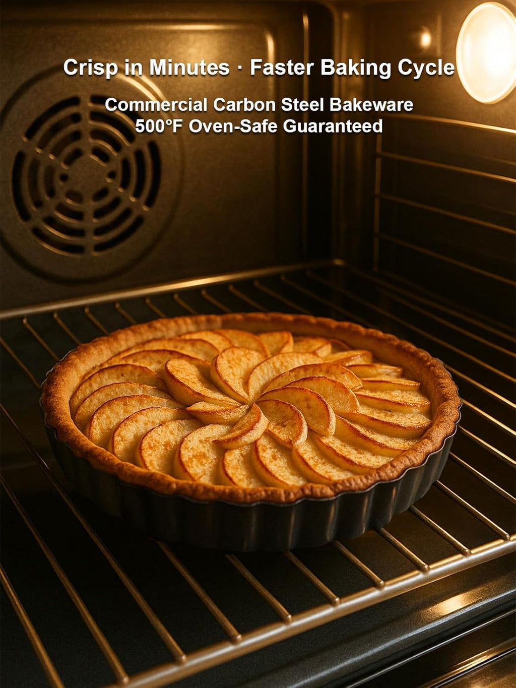 9 Inch Quiche Tart Pans with Pie Cake Server. Removable Bottom, Non-Stick Coating, Rugged Carbon Steel for Tart Quiche Baking. Gift for Women Wife Christmas Thanksgiving Party Festival Family