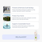 NuvoH2O CitraCharge Pro Spot-Free Dishwasher System – Citrus-Based, Eco-Friendly Water Softener – Reduces Scale – Quick-Connect Install – Protects Dishwashers & Appliances