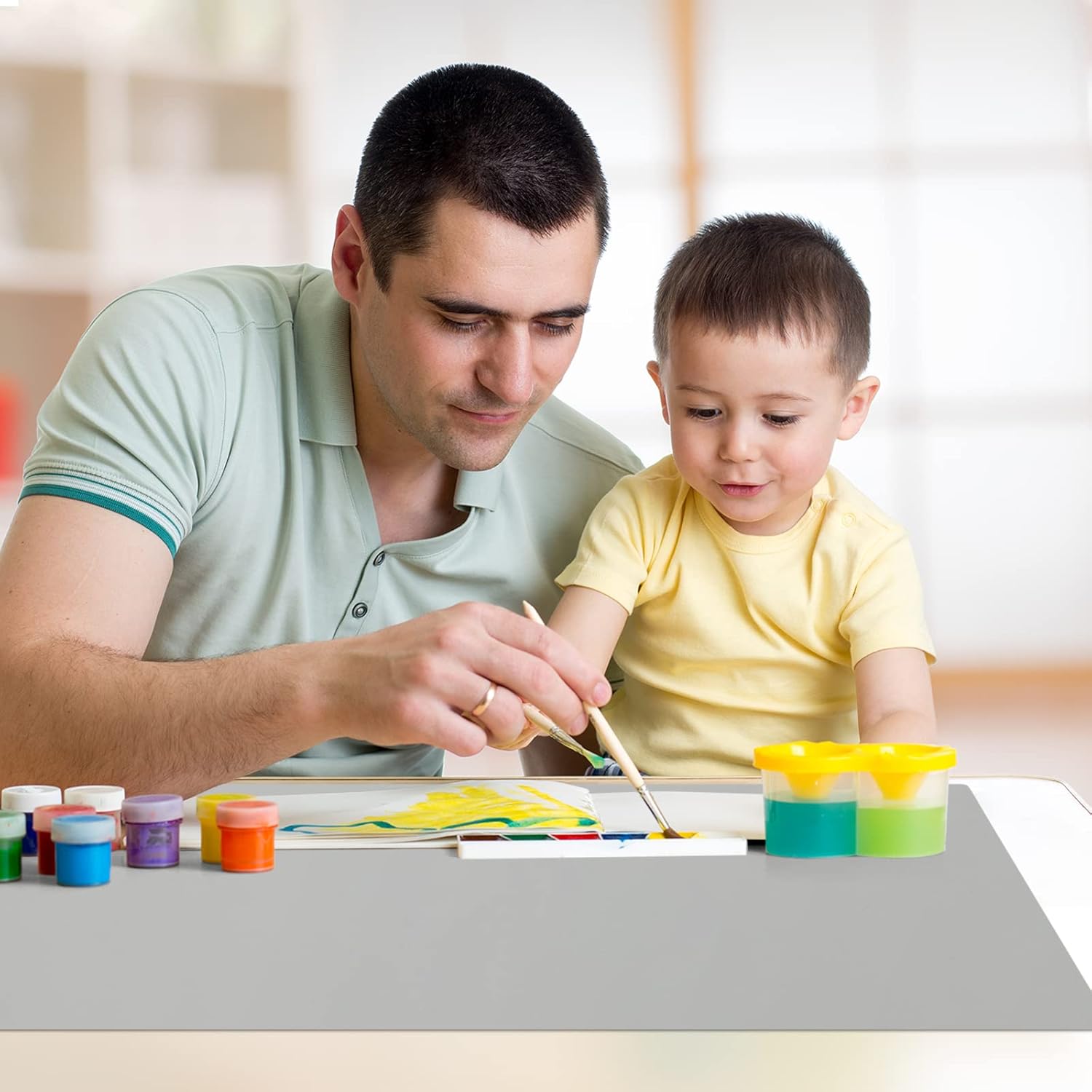 Silicone Mat Heat Resistant Mats for Countertop, Multipurpose Large Silicone Mats for Crafts Kitchen Workbench Size 48x24 inches Thick 2mm,Rolled Package,Grey