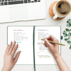 &And Per Se Blank Journal Notebook, 160 Pages, 5.7 x 8 inches College Ruled Thick Paper Notebook Journals for Writing, Hardcover Notebook(1 Pack, green)