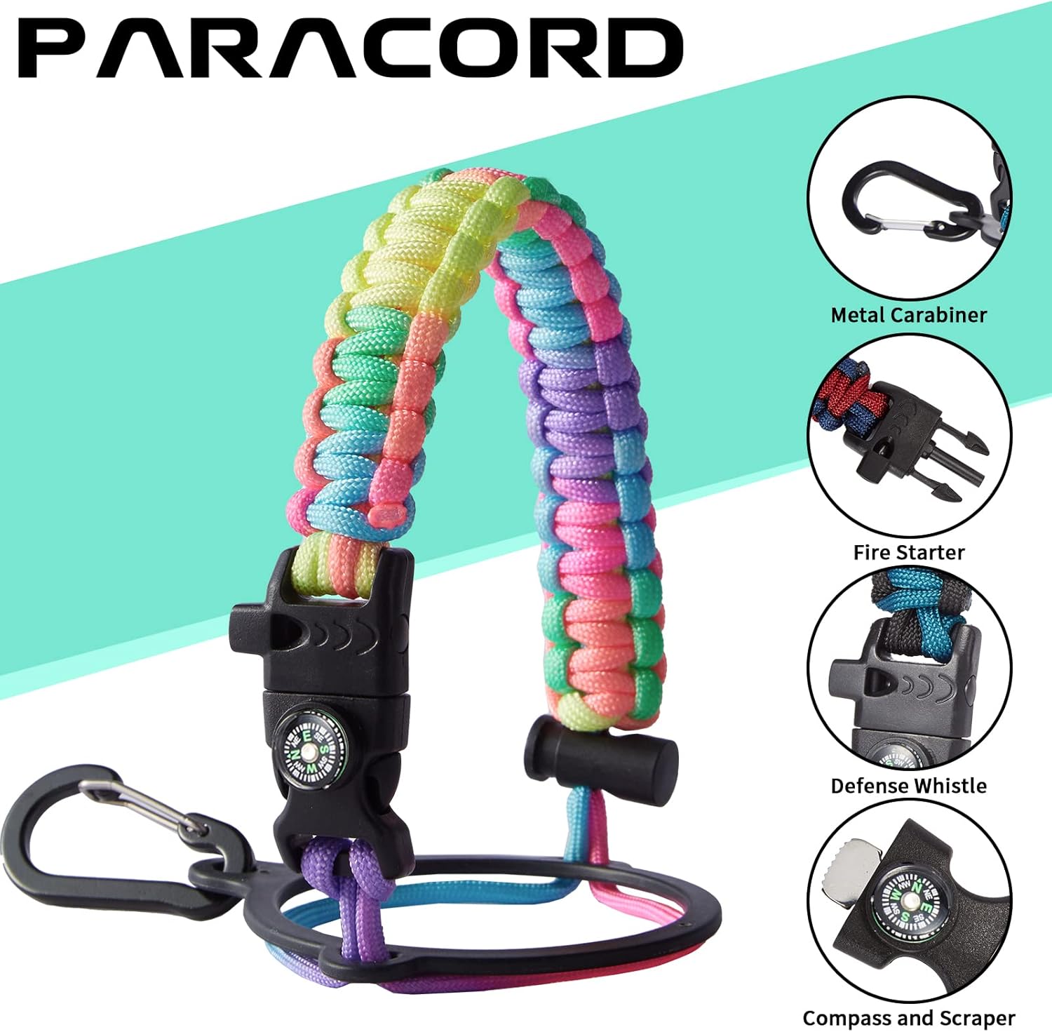 40oz Insulated Water Bottles with Straw and Paracord Handle, Metal Flask Bottle Keep Cold for Cold-48H Hot-24H, Double Vacuum Travel Thermo Mug with Carrying Pouch for Sports Hiking Cycling Running