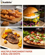 Katbite 350Pcs 9x13 In Parchment Paper Sheets, Heavy Duty Unbleached Baking Paper, Non-stick & Oil Proof for Oven, Air Fryer, Grilling, Steaming and Cooking Bread