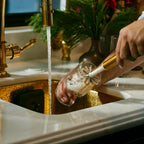 Ionic Bottle Brush, Magnetized to Stand Upright, Stainless Steel with Replaceable Head, Silver