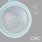 COOK WITH COLOR 4pc Plastic Mixing Bowl Set with Lids (Teal Ombre, 210 ml, 550 ml, 1150 ml, 3500 ml) - Sturdy, Nesting, BPA Free, Dishwasher Safe, Food Safe, Bowls for Cooking and Baking