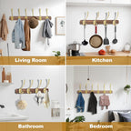 Wall Hooks for Hanging, 15-Pack Heavy Duty Metal Coat Hooks, for Living Room, Bathroom, Kitchen, Bedroom for Towel, Hat, Key, Closet, Bag (Gold)