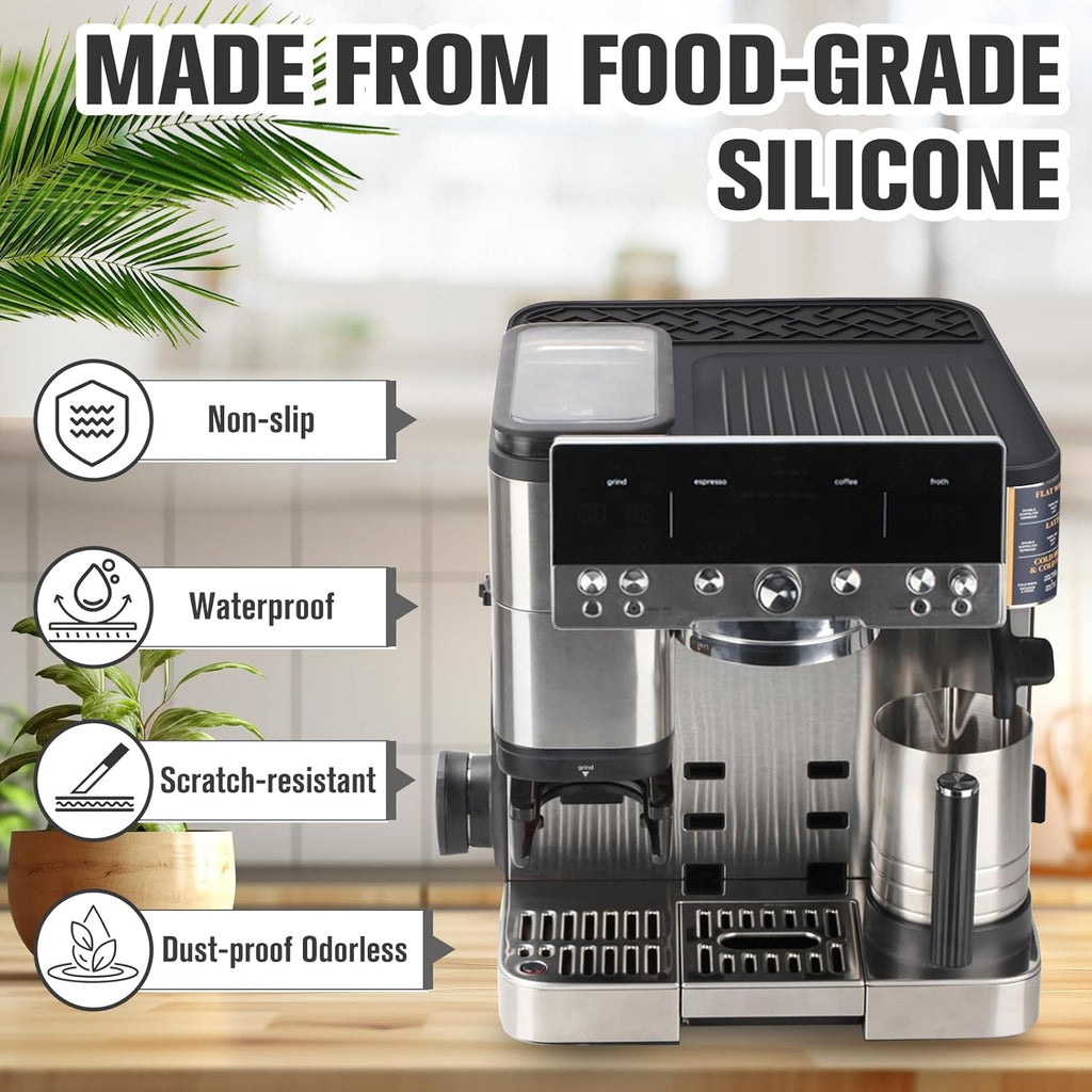 Espresso Coffee Machine Top Mat for Ninja Luxe Cafe ES601, Protect the top from scratches, Anti-Slip, Waterproof, Heat-Resistant - Food Grade Silicone Coffee Top Mat for Ninja Luxe Cafe Accessories