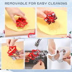 Christmas Cookie Cutters, 6 Pcs Winter Holiday Cookie Cutter Set, Stainless Steel Cookie Molds with Comfort Grip - Christmas Stocking, Snowman, Christmas Tree, Gingerbread Man, Santa Hat, Snowflake