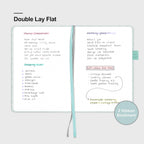 &And Per Se Dotted Journal Notebook for Women&Men with Pattern, A5 Leather Hardcover, 160 Pages 100GSM Thick Dotted Paper, 3 Sheets of Stickers Included(Light Blue)