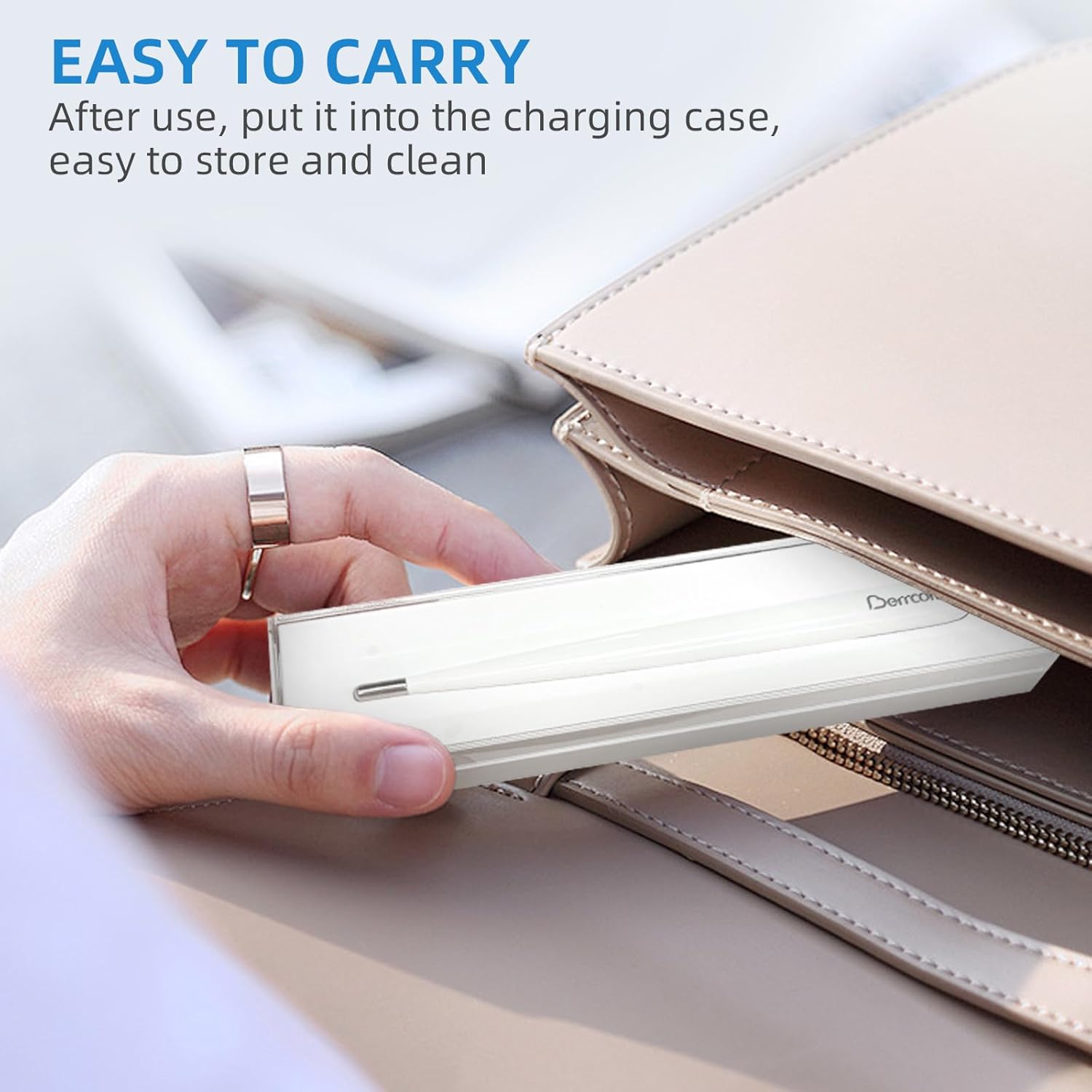 Berrcom Rechargeable Digital Thermometer for Adults and Kids, Medical-Grade Accurate Thermometers with LED Display, Fever Alarm, Fast Reading, Portable